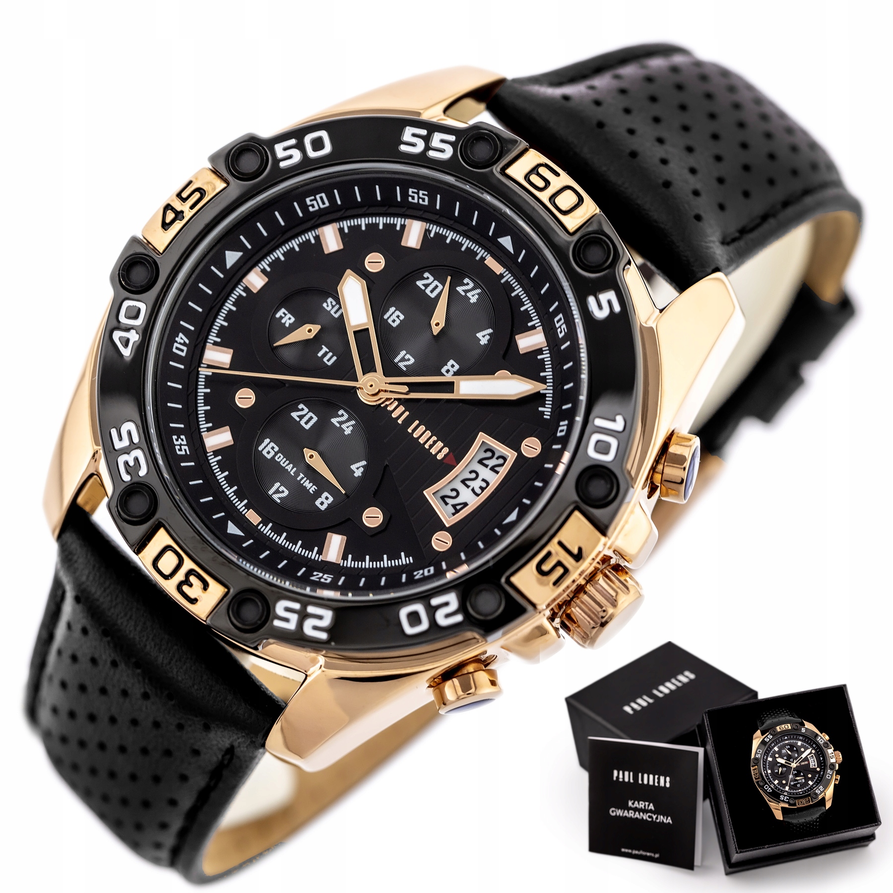 Pánské Hodinky Paul Lorens zg375c Krabička A Dárková Taška