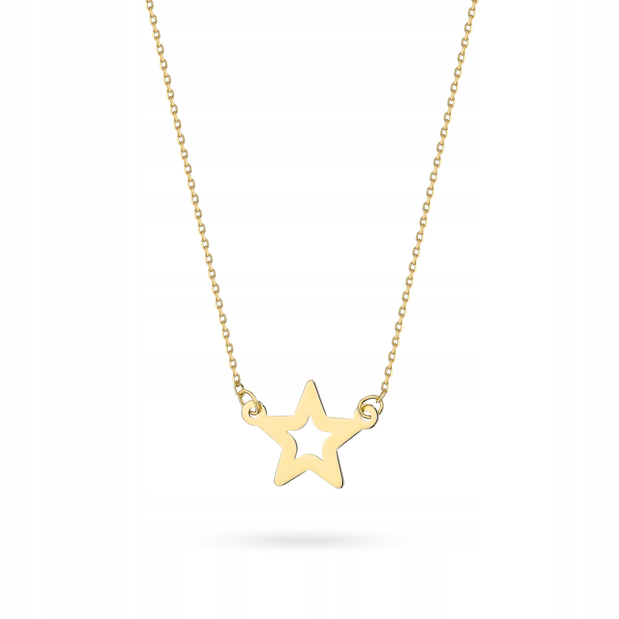 Zlatý Náhrdelník Řetízek pr. 585 Ažurová hvězda Hvězdička 14k