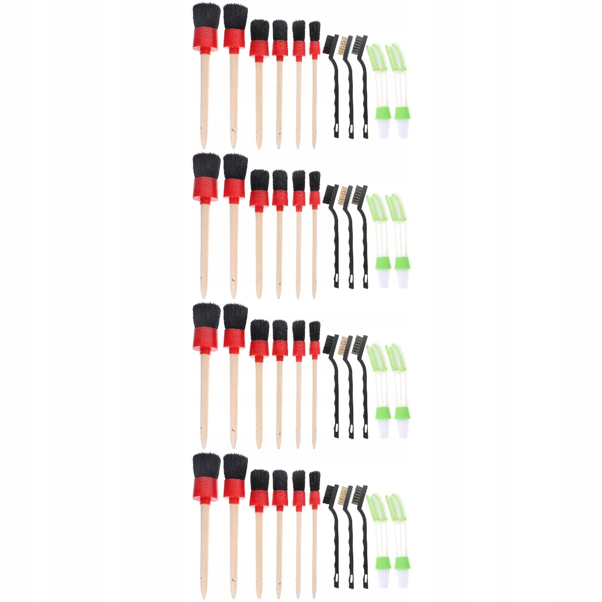 4 ZESTAWY ZESTAW PĘDZELÓW PROFESJONALNY SAMOCHÓD