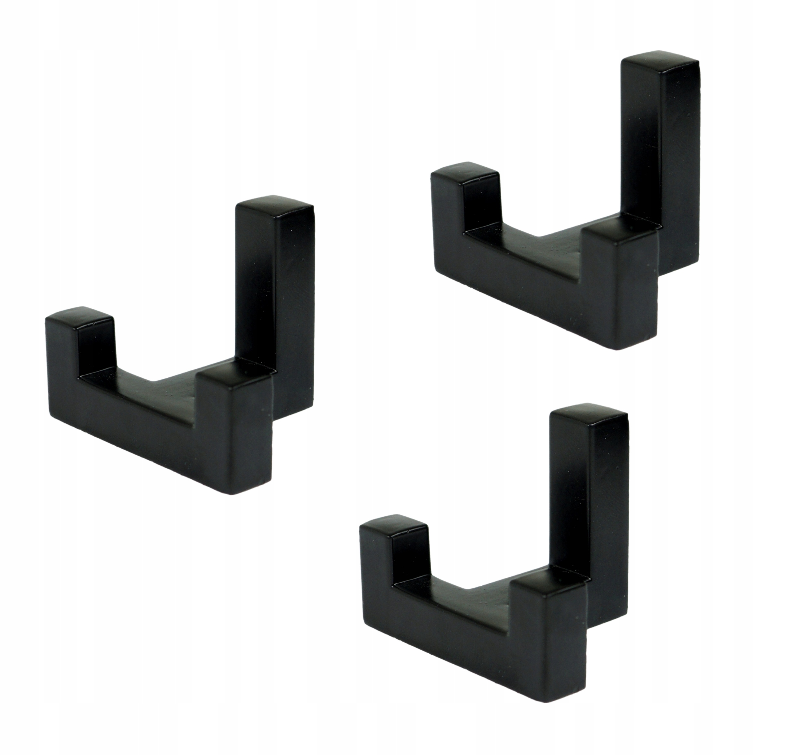 

Wieszaki uchwyty podwójne na ręczniki, czarne loft