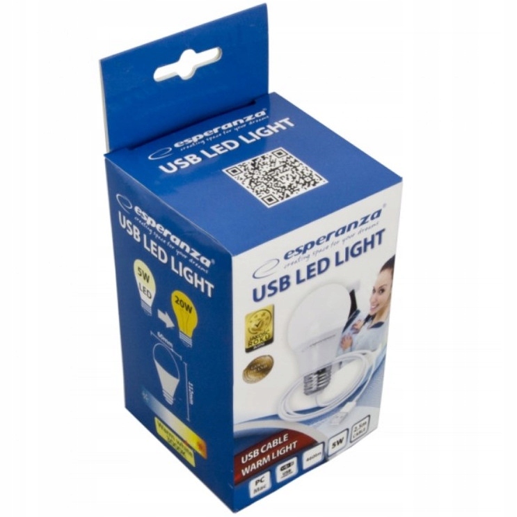 Żarówka LED lampa przenośna ZASILANA USB 4 sztuki Model ELL170