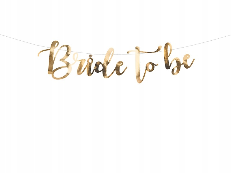 

Baner Girlanda Napis Bride To Be, Złoty, Panieński
