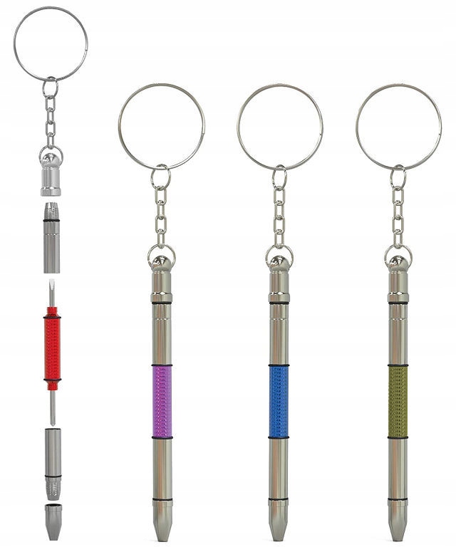 WKRĘTAK ŚRUBOKRĘT DO OKULARÓW B&S Breloczek 5 Funkcji Kształt prostokątne