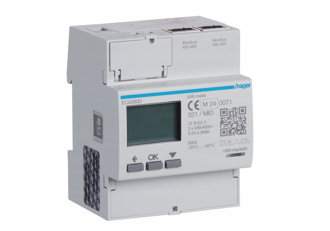 Hager Licznik energii 3F 80A ECA380D agardio.measure