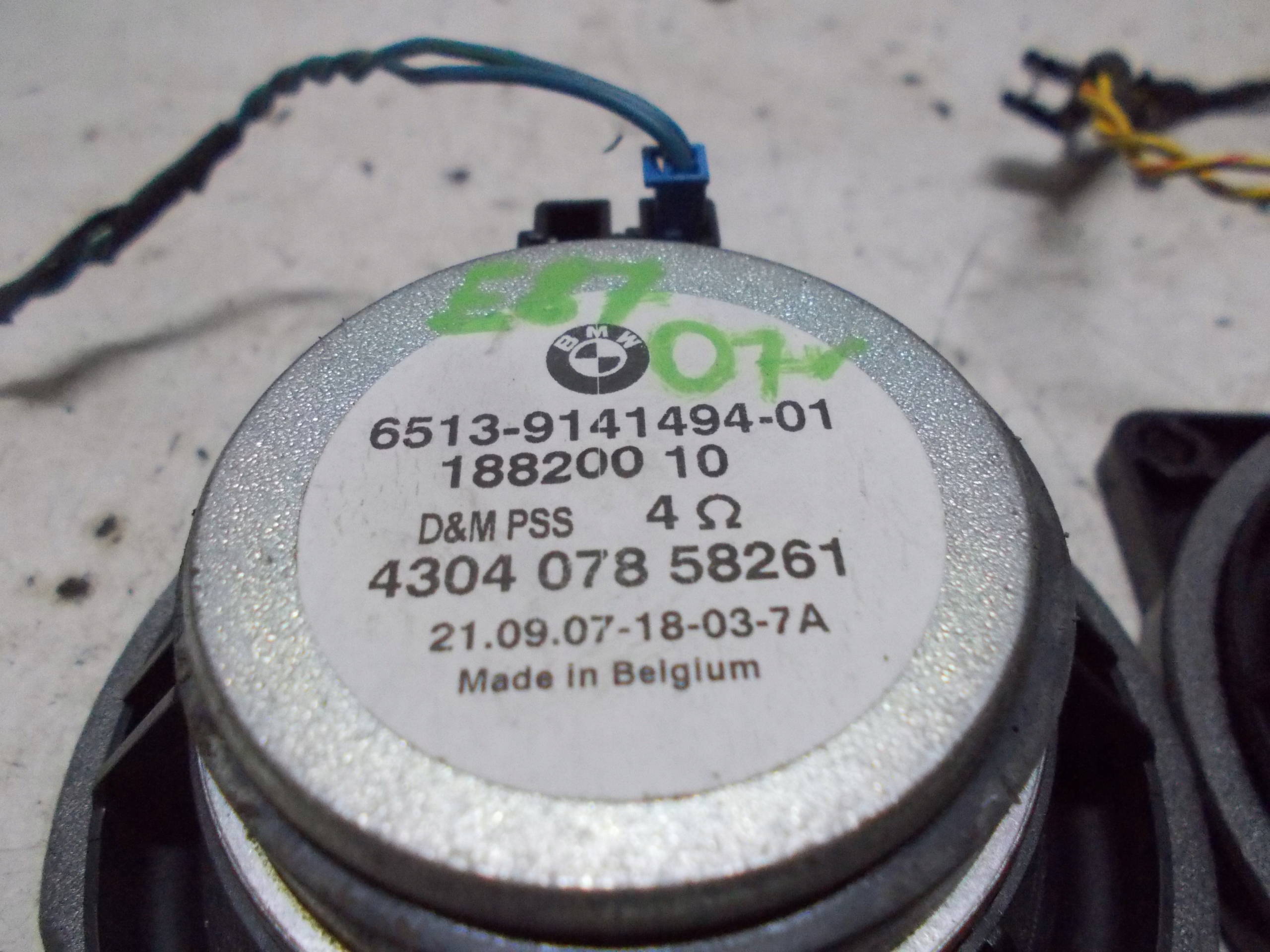 BMW E87 07R 3D speaker SREDNIOTONOWY 9141494