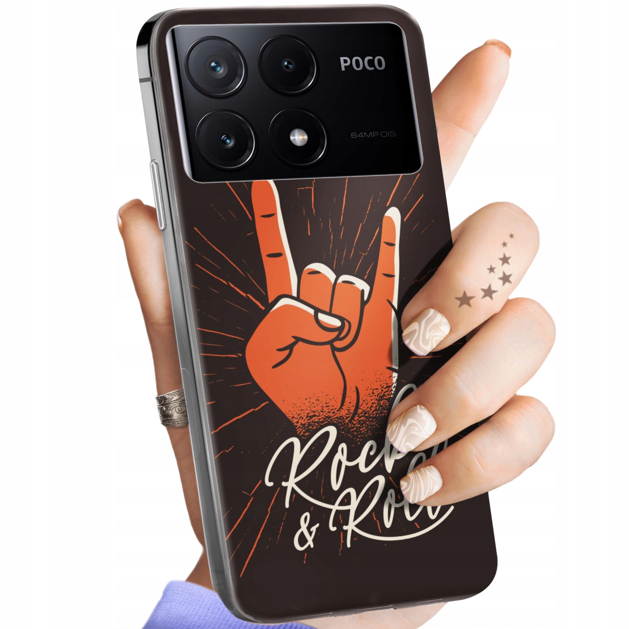 Etui Do Xiaomi Poco X6 Pro 5G Rockowe Rock Rock And Roll Gitara Punk