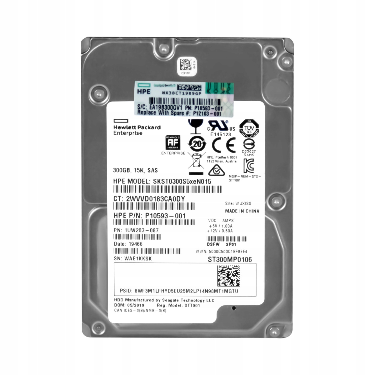 Hp P10593-001 300GB 15K 256MB SAS-3 2.5'' SKST0300S5xeN015