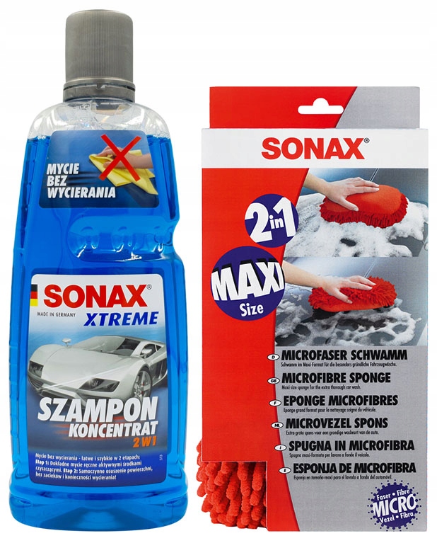 

Sonax Szampon koncentrat 1L gąbka z mikrofibry