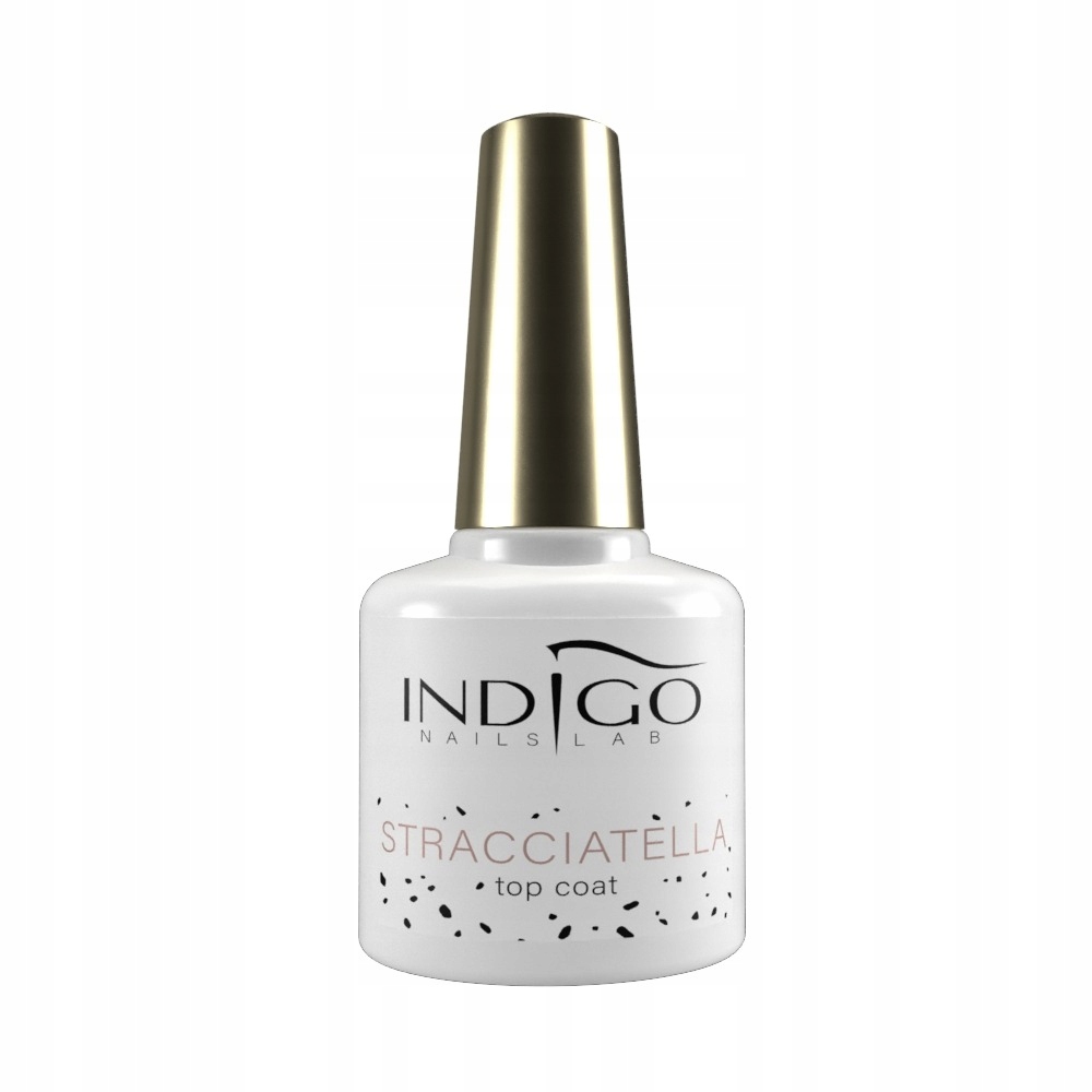 Indigo Stracciatella Top Coat 7 ml czarne drobinki