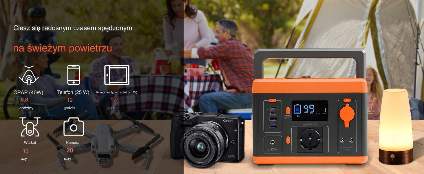 VEVOR Generator prądu 296Wh 300W Marka inna