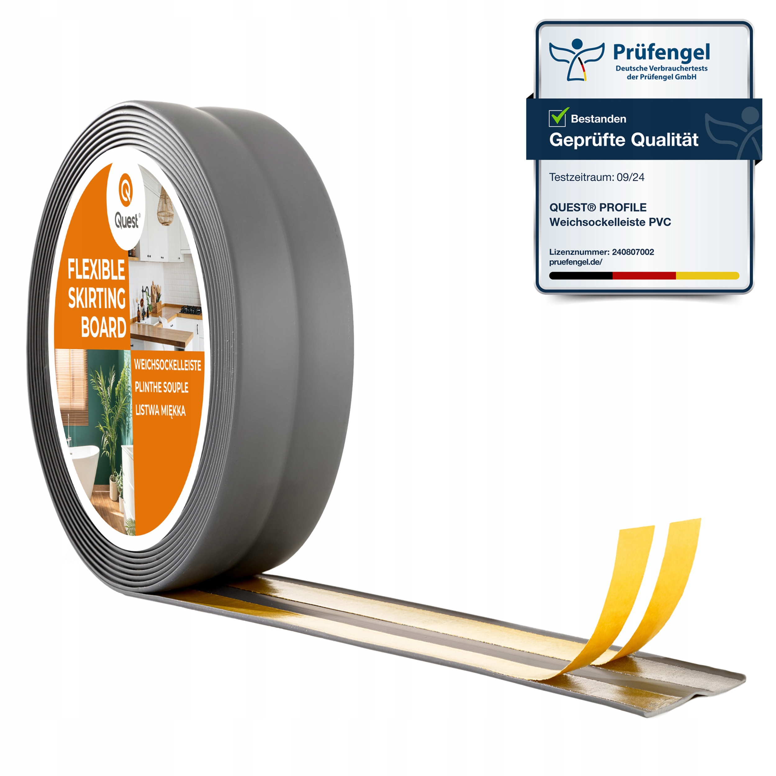 samolepicí dokončovací lišta grafit antracit Pvc 25x15 mm 20 m