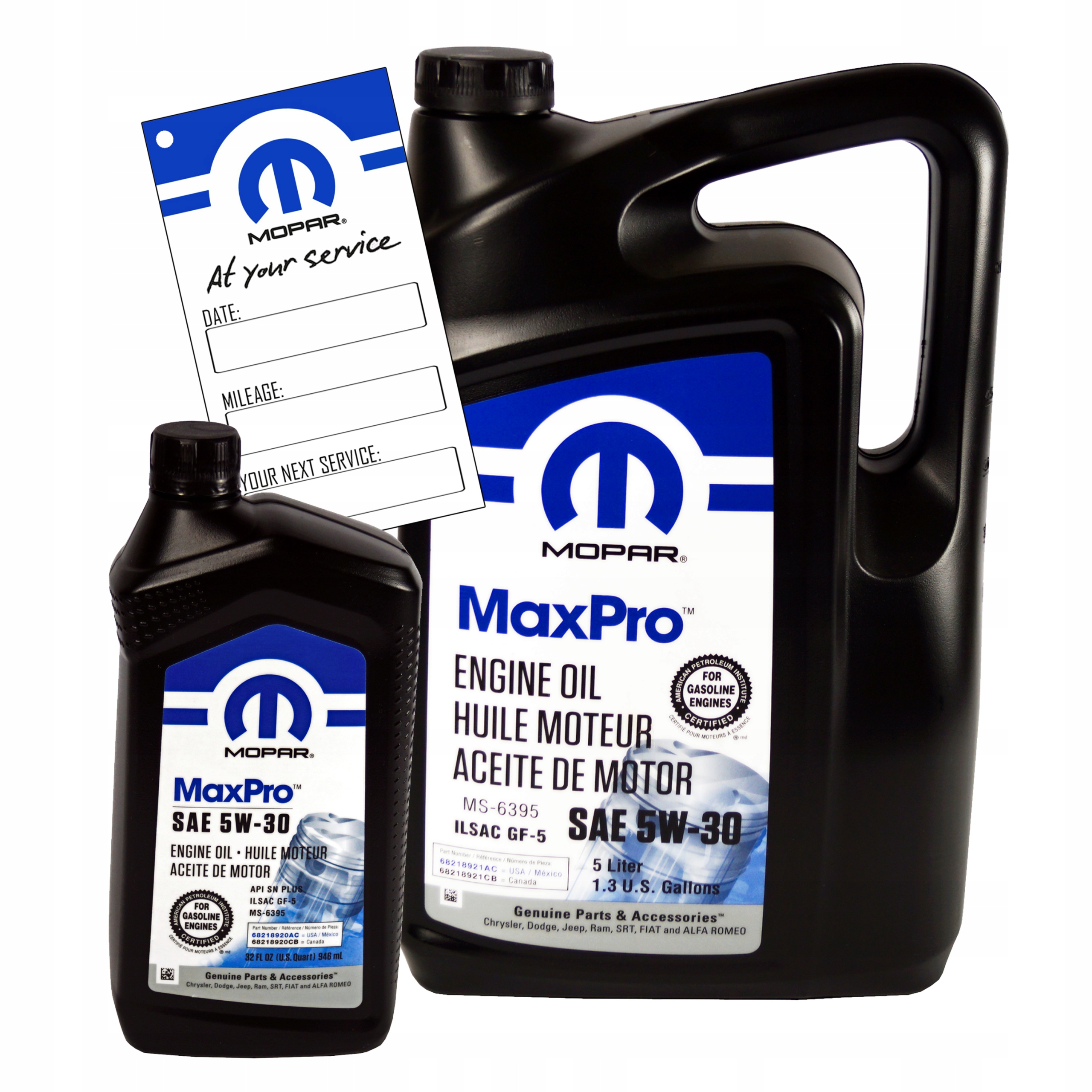 Motorový olej Mopar 5W30 5,95L MS-6395