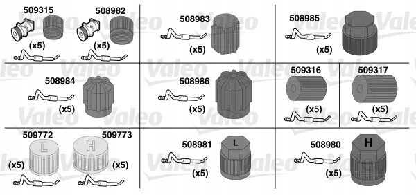 КОМПЛЕКТ ВЫТЯЖЕК ДЛЯ КОНДИЦИОНЕРА 509734