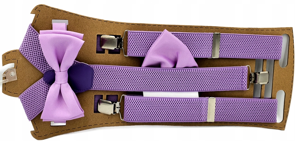 Fiolletowe wrzosowe szelki fiolet mucha z wypustką Płeć uniseks