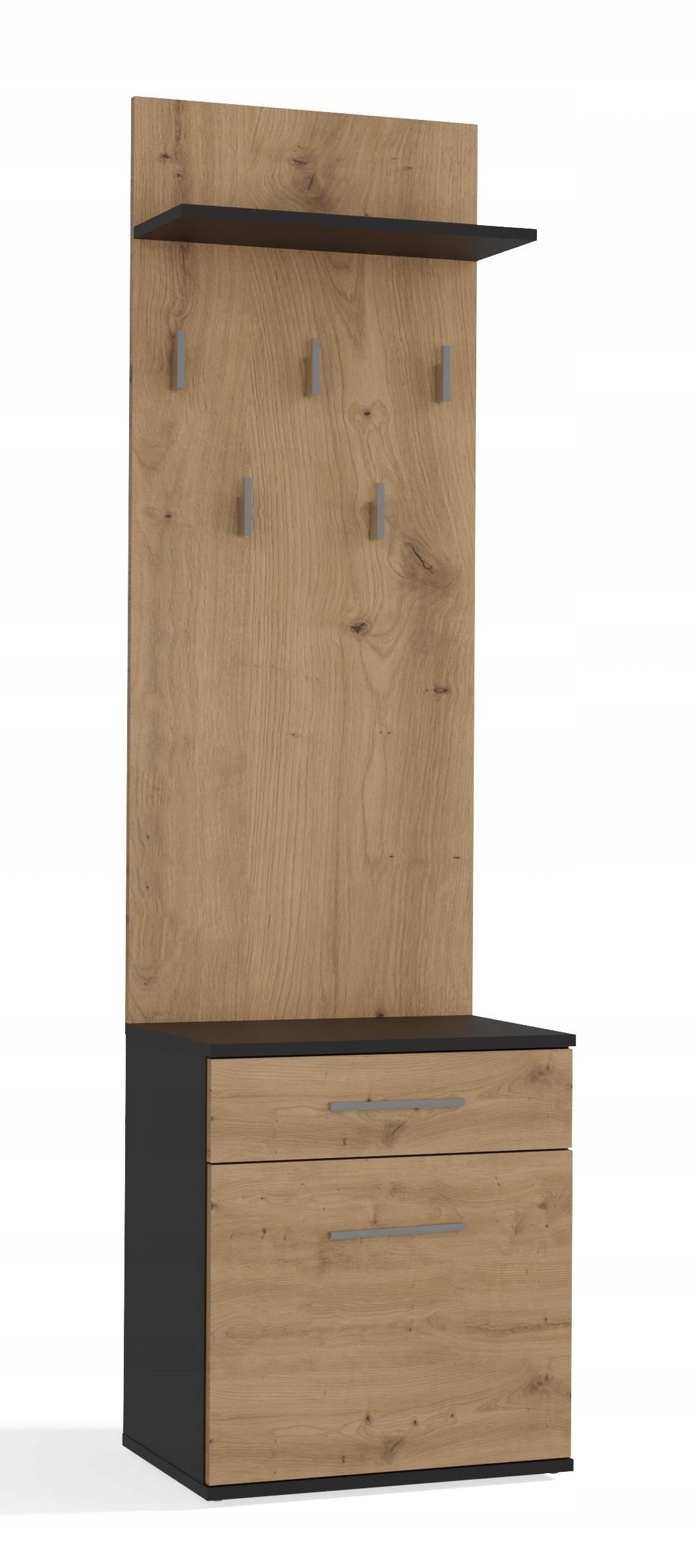 WIESZAK SZAFKA NA BUTY DUO ANTRACYT DĄB ARTISAN