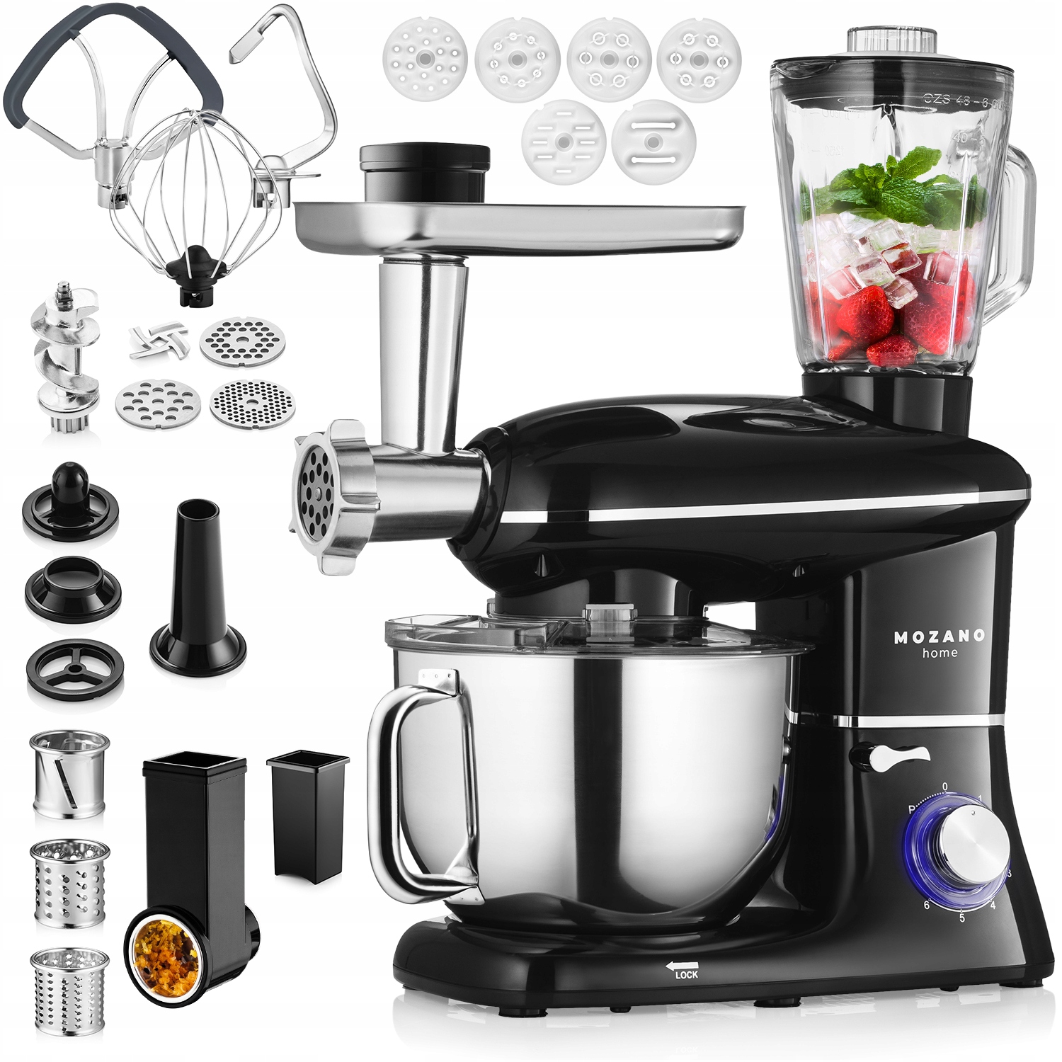 Robot Kuchenny Planetarny Maszynka Do Mięsa Mikser Blender 6w1 Mocny