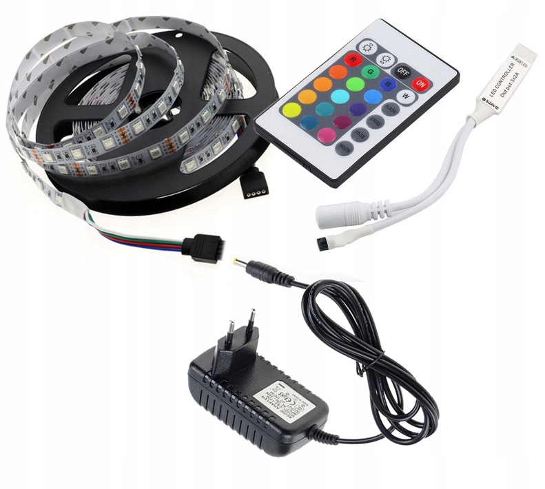 

Zestaw Taśma Rgb Gęsta 60/M 0,5m+ZASILACZ+PILOT