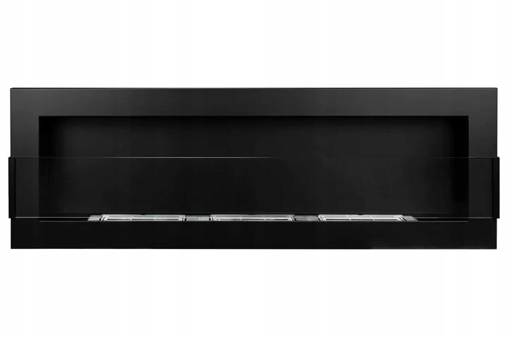 Biokominek płaski wiszący 1200x400 czarny z szybą Rodzaj wiszący
