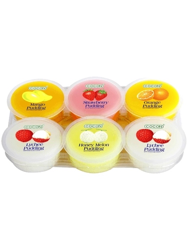 Levně 3 x ovocný pudink z Nata de Coco, různé příchutě 6 x 80 g