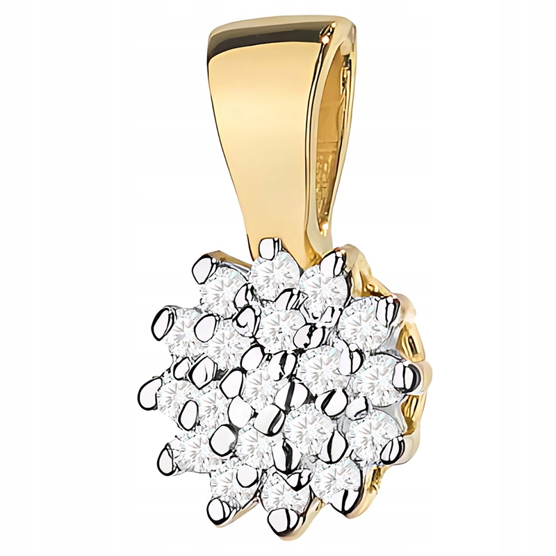 Krásný Zlatý Přívěsek 585 s Brilianty 0,10 ct