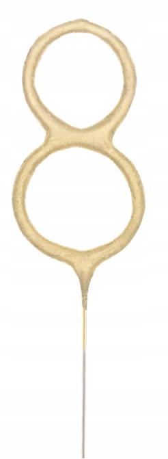 

Zimne Ognie sztuczne Cyfra 8 na urodziny tort 17cm