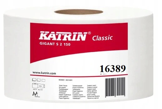 

Papier toaletowy Jumbo 100M 2W 12 rol Katrin 16389