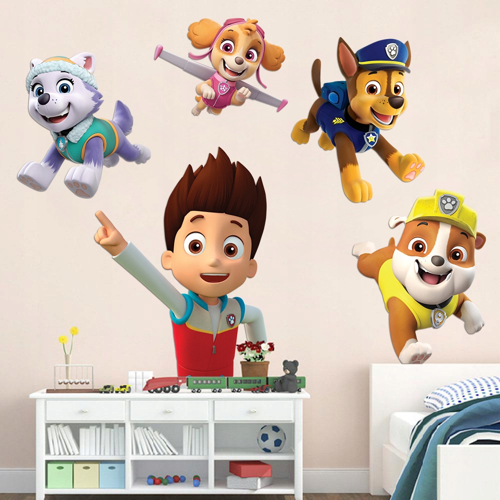Psi patrol naklejka postacie dużo wz. bez tła 70cm Długość 50 cm