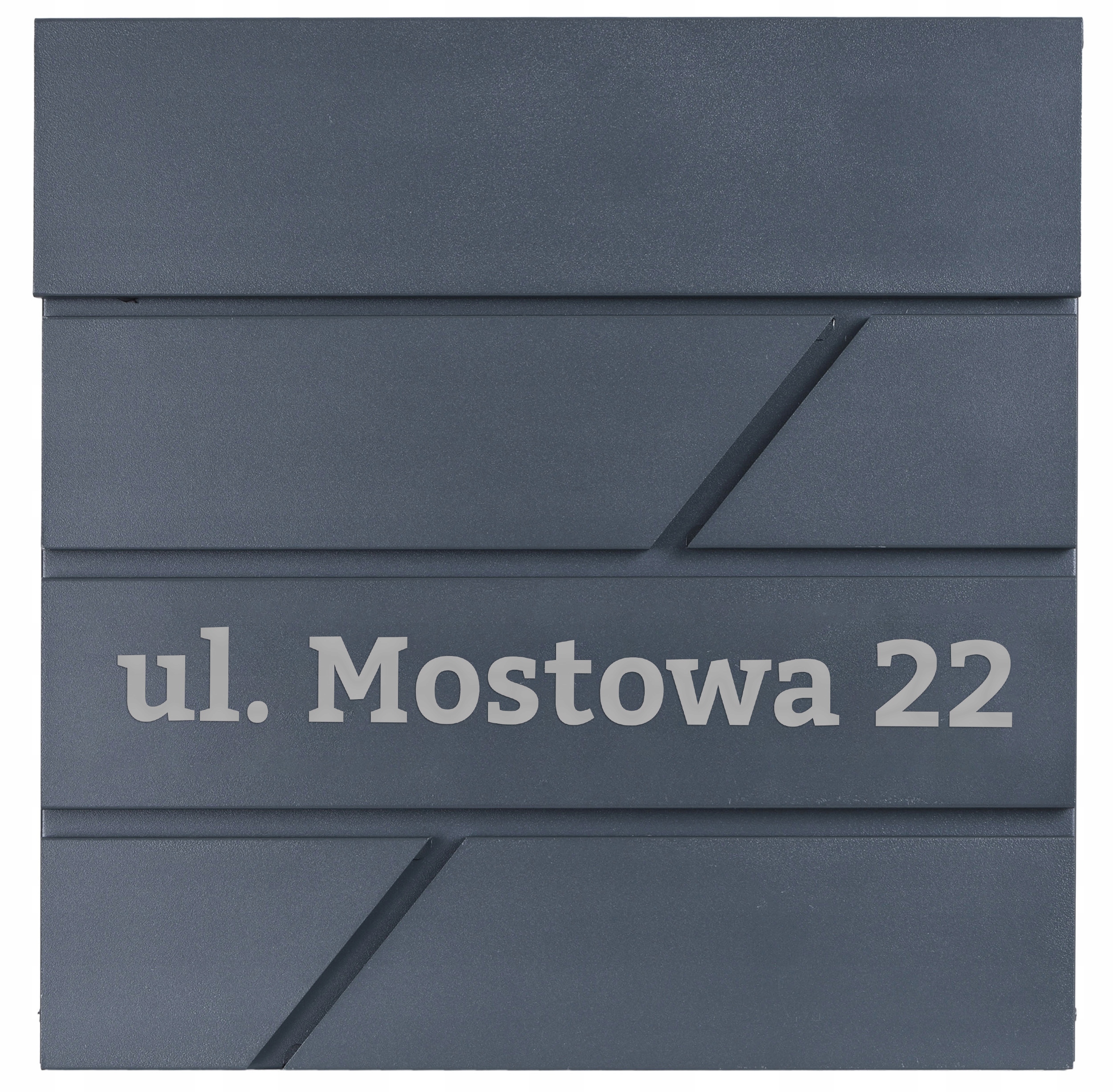 Poštovní Schránka Poštovní Antracit Číslo Domu Gravírování Voděodolná Pevná