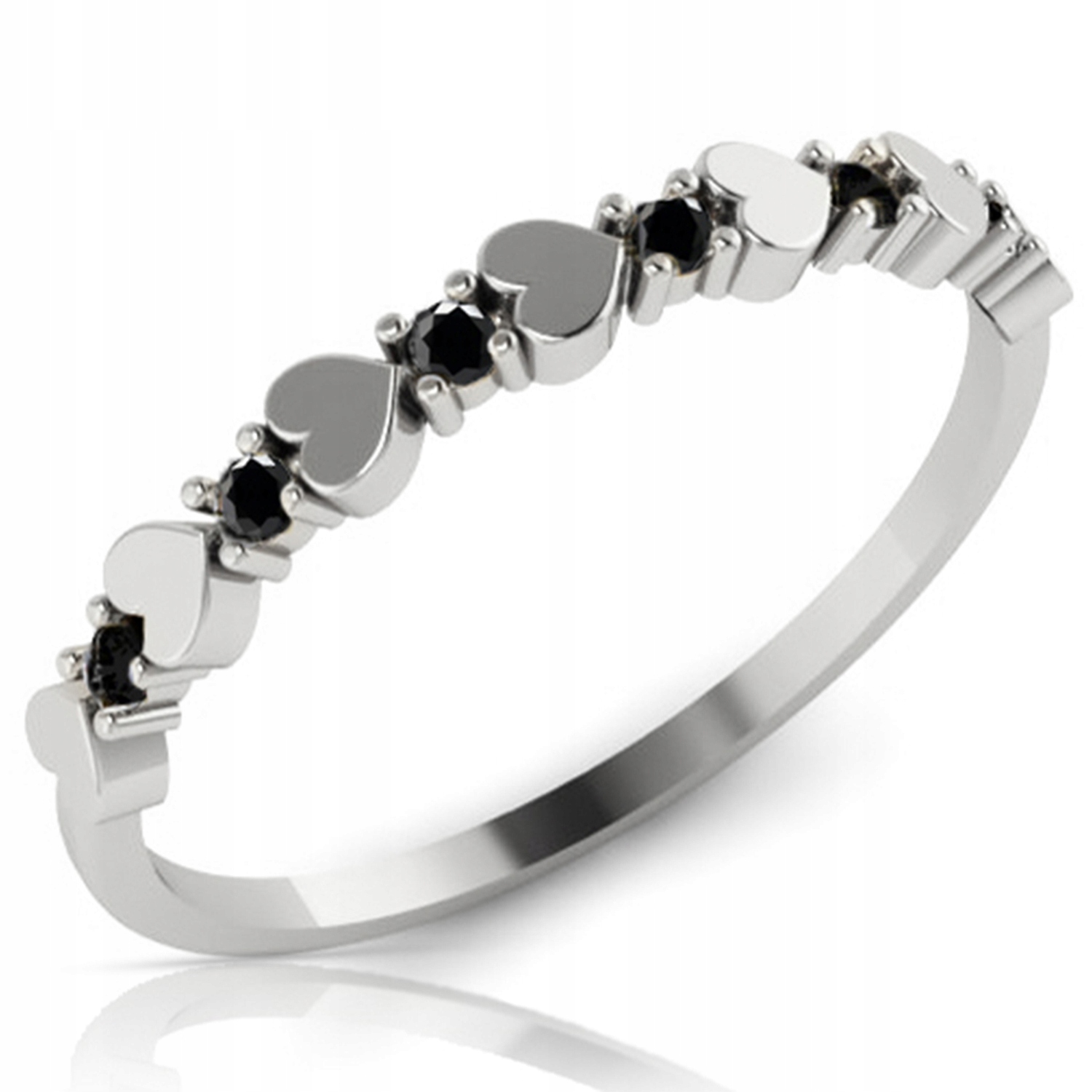 

Srebrny Pierścionek Zaręczynowy 925 Cyrkonia r19