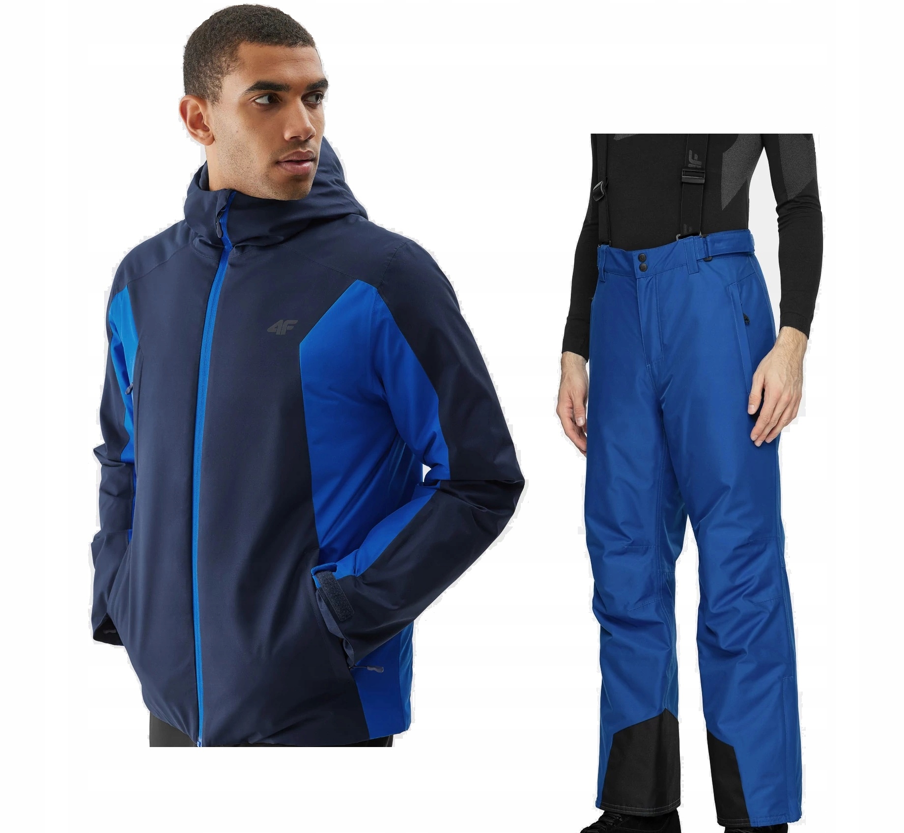MĘSKI Kombinezon narciarski 4F kurtka + spodnie blue / XL