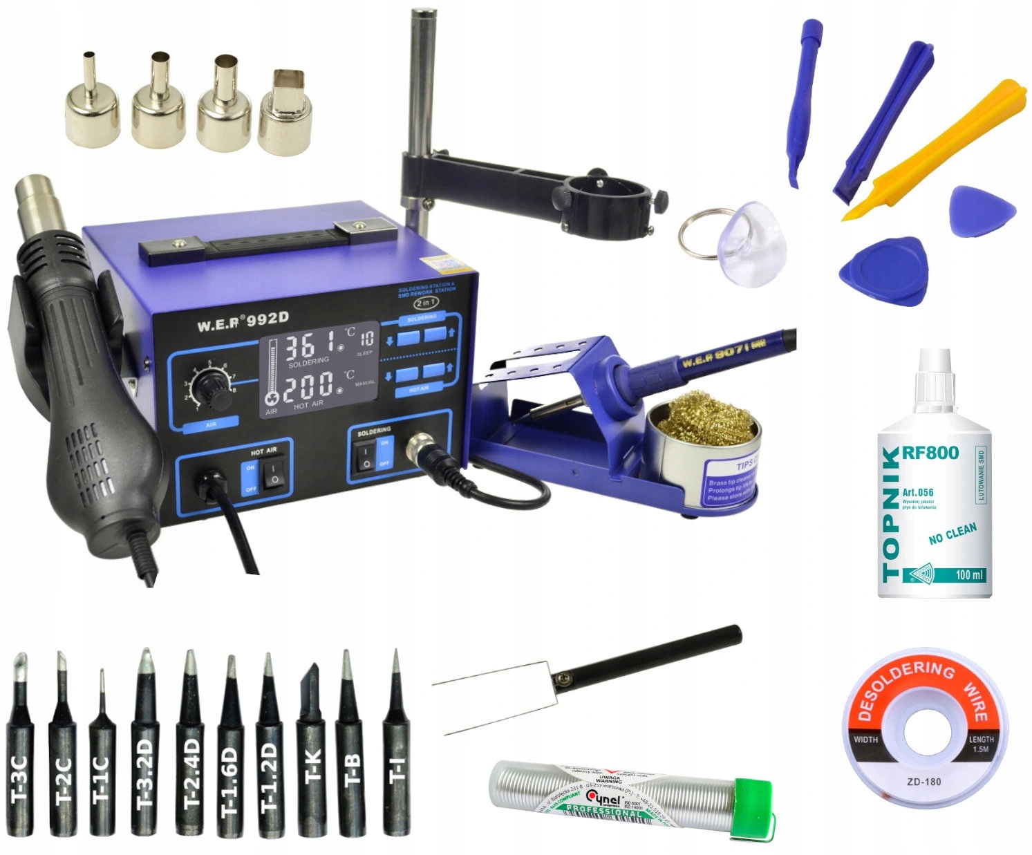 

Stacja Lutownicza Wep 992D +dodatki Pack 6