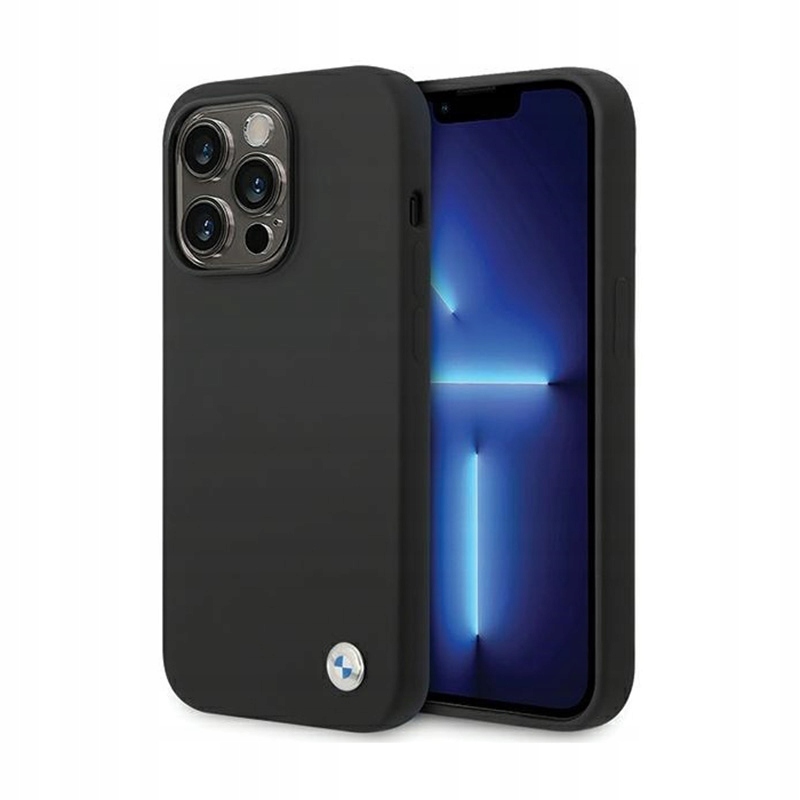 Bmw Silicone Metal Logo Pouzdro pro iPhone 15 Pro (černé)