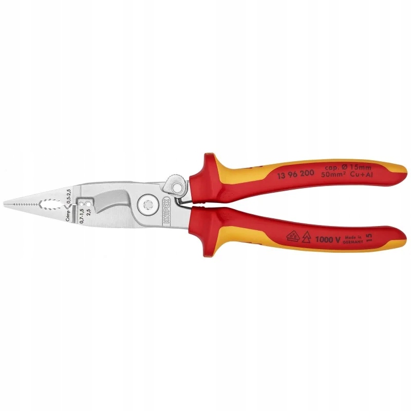 Szczypce wielofunkcyjne izolowane do elektroinstalacji 200 mm Knipex (13962