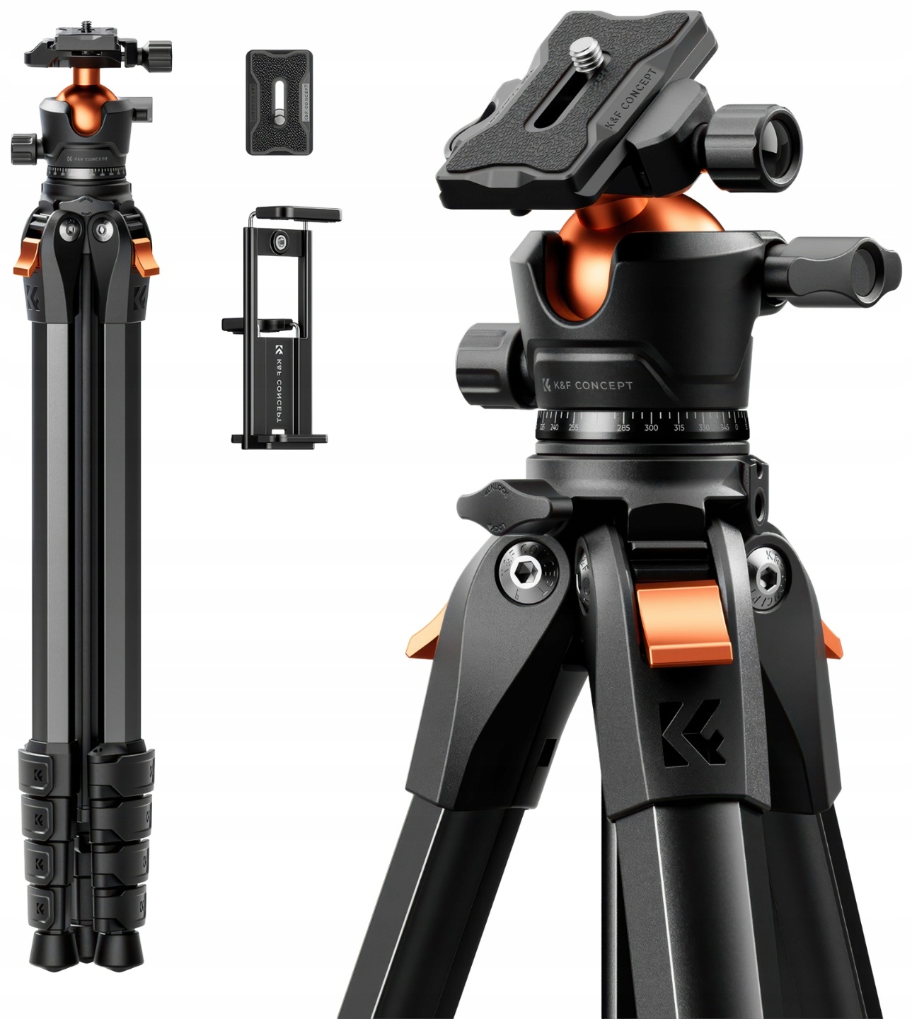 Statyw Do Telefonu Tripod Stojak Fotograficzny Regulowany 49-187CM K&f