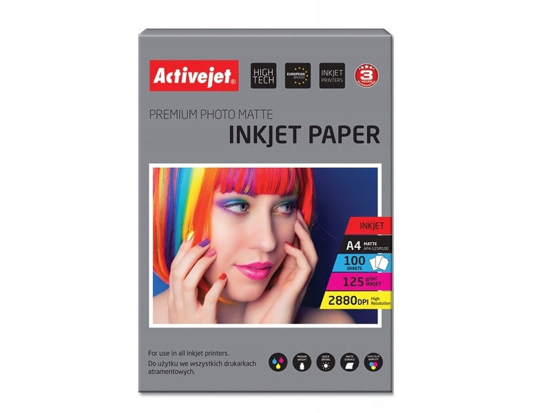 

Papier fotograficzny Activejet AP4-125M100