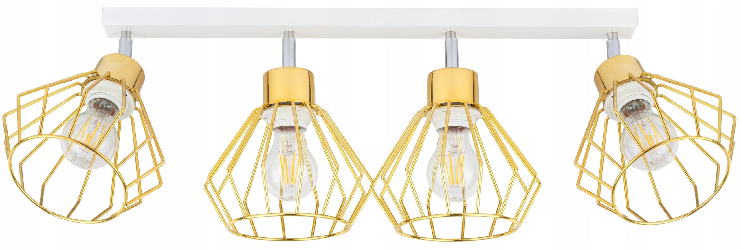 

Lampa Wisząca Żyrandol Loft Brylant Biała Złota