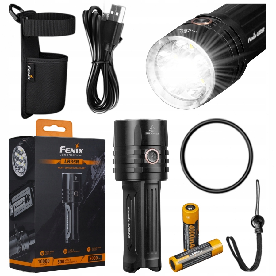 Мега мощный светодиодный фонарик FENIX LR35 10,000 lm