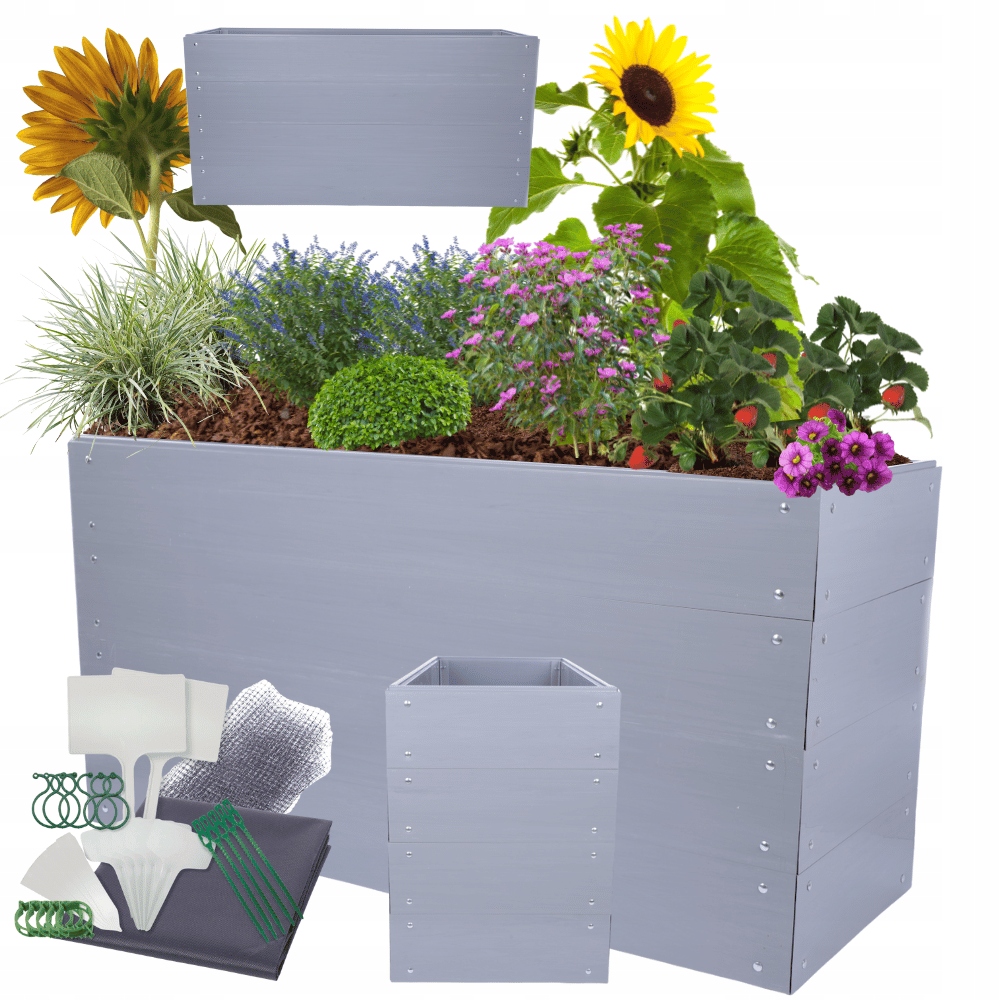 Zeleninová Zahrada z Pvc, vyvýšený záhon, box na zeleninu, 80x140x5