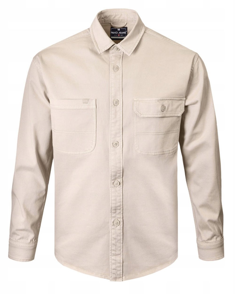 Lehká bunda s výstřihem do V Pako Jeans béžová XXL