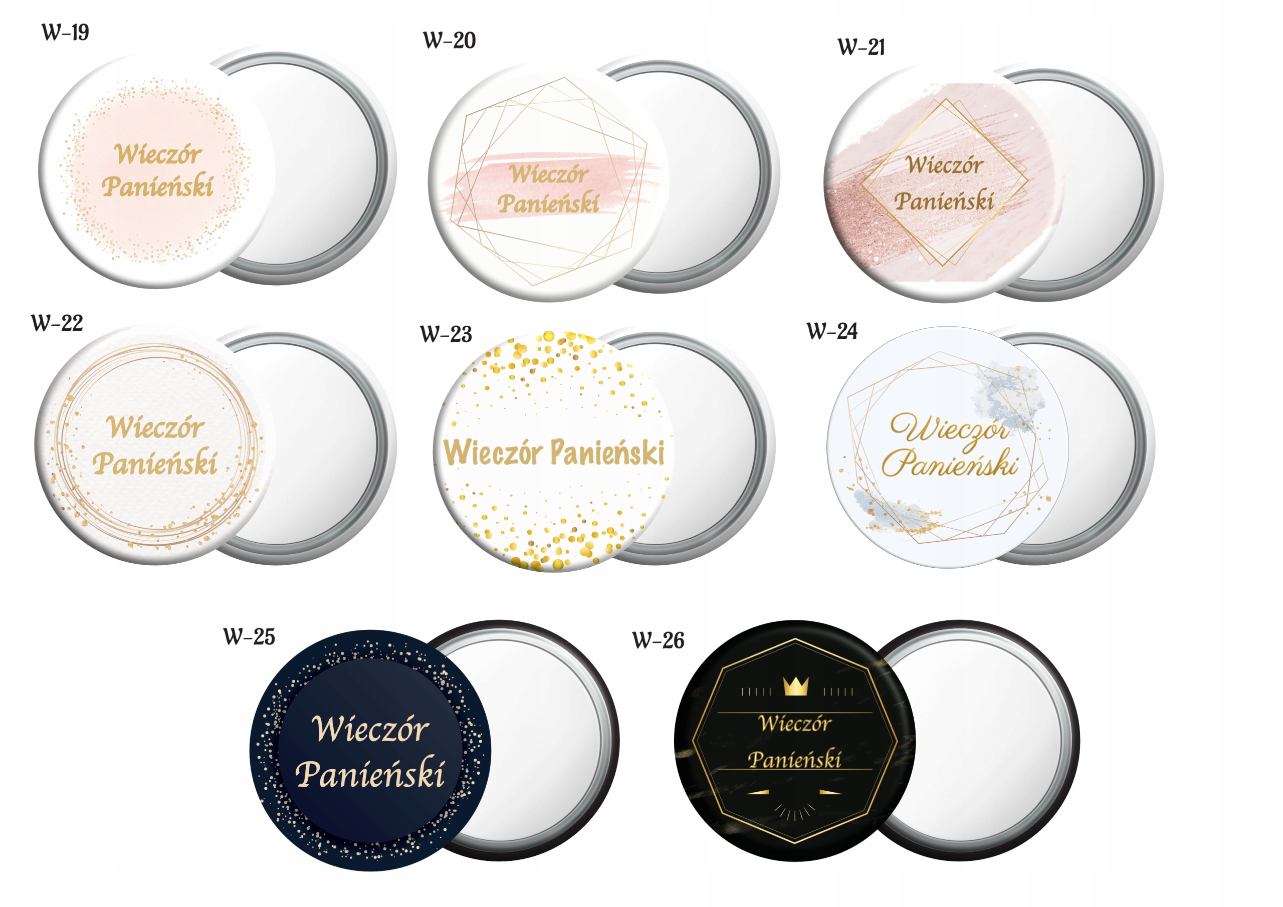 Lusterko podziękowanie WIECZÓR PANIEŃSKI woreczek Marka bez marki