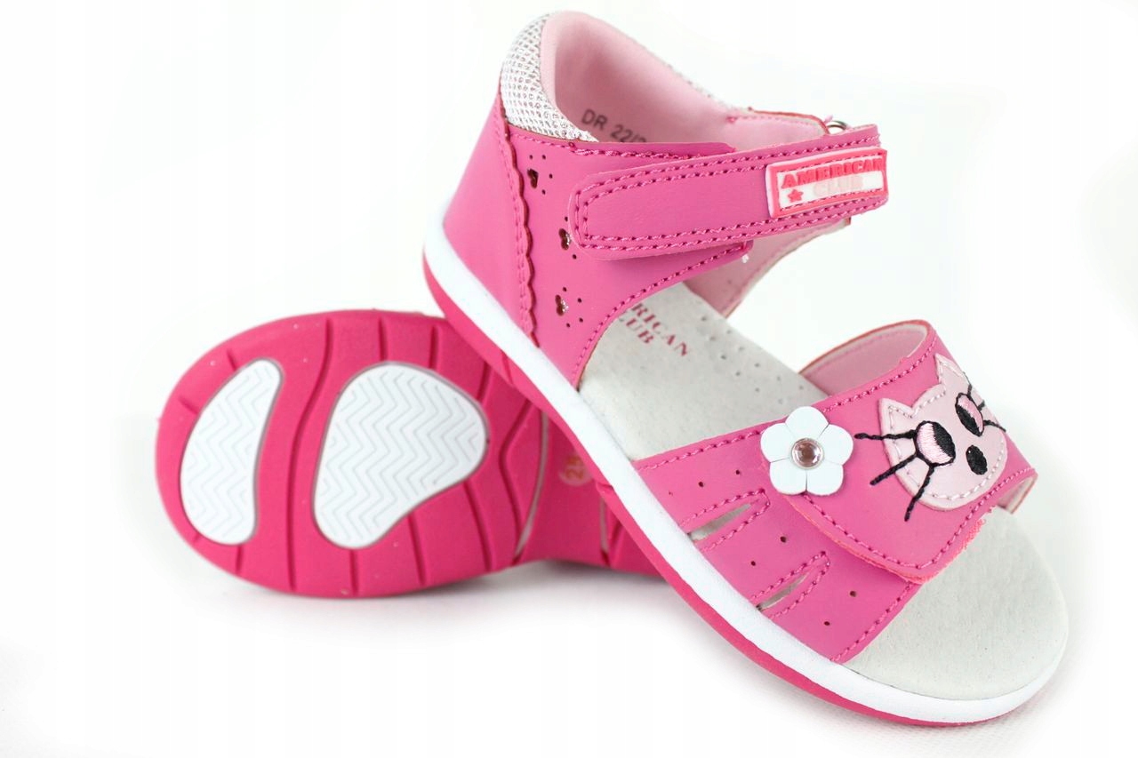 

American DR29 Wygodne Różowe Sandałki R.28