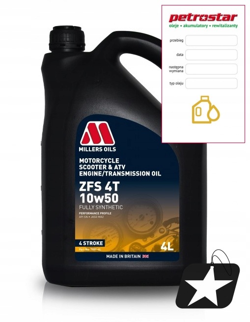 Millers Zfs 4T 10W50 100% Syntetický 4L