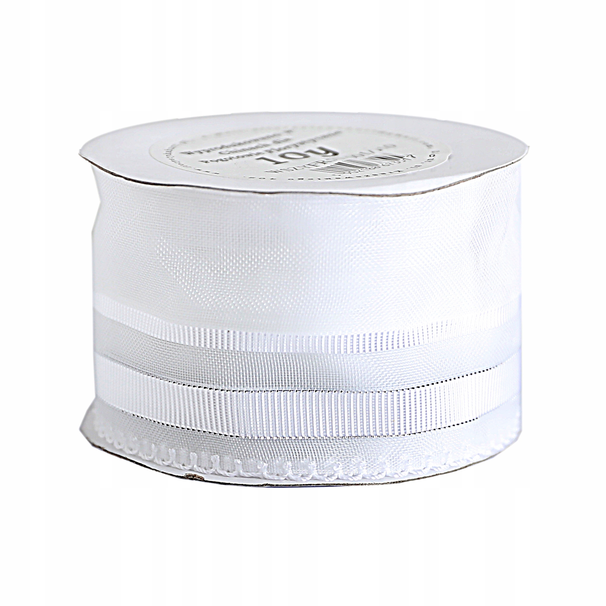 

Wstążka szyfonowa Paski Ryps Silver/gold 50mmx9mb
