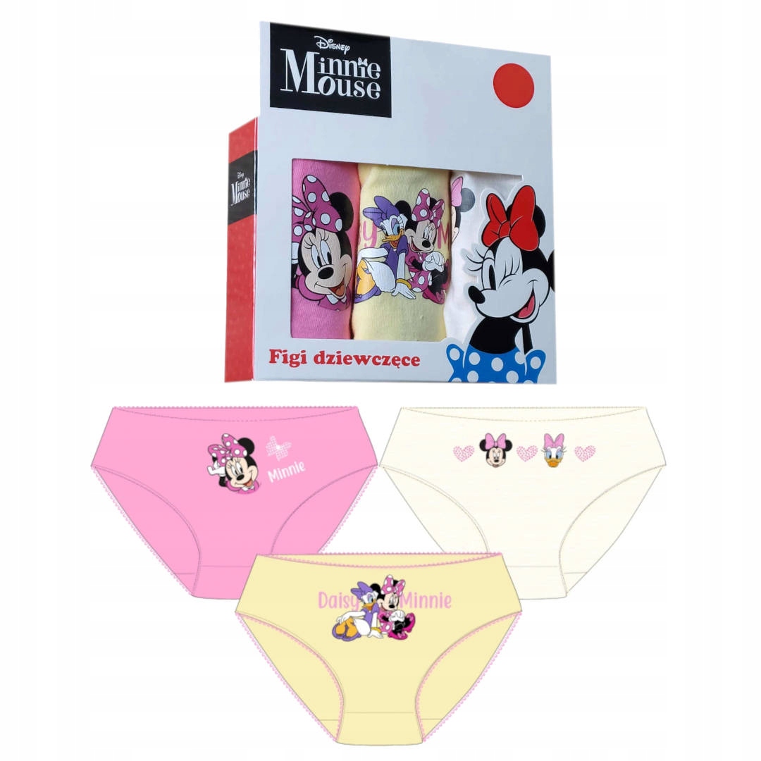 

Majtki Figi Dziewczęce 3-PAK Minie Mouse 92/98