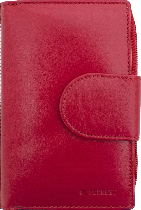 

P394 El Forrest czerowny damski portfel skóra