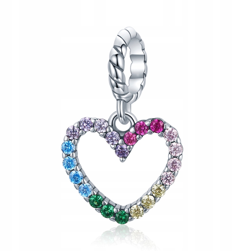 

Charms Lśniące Tęczowe Serduszko do Pandora S925