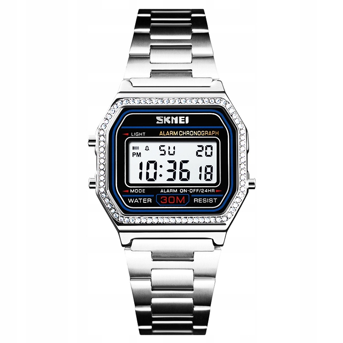Dámské hodinky Skmei elektronické náramek zlaté stříbrné