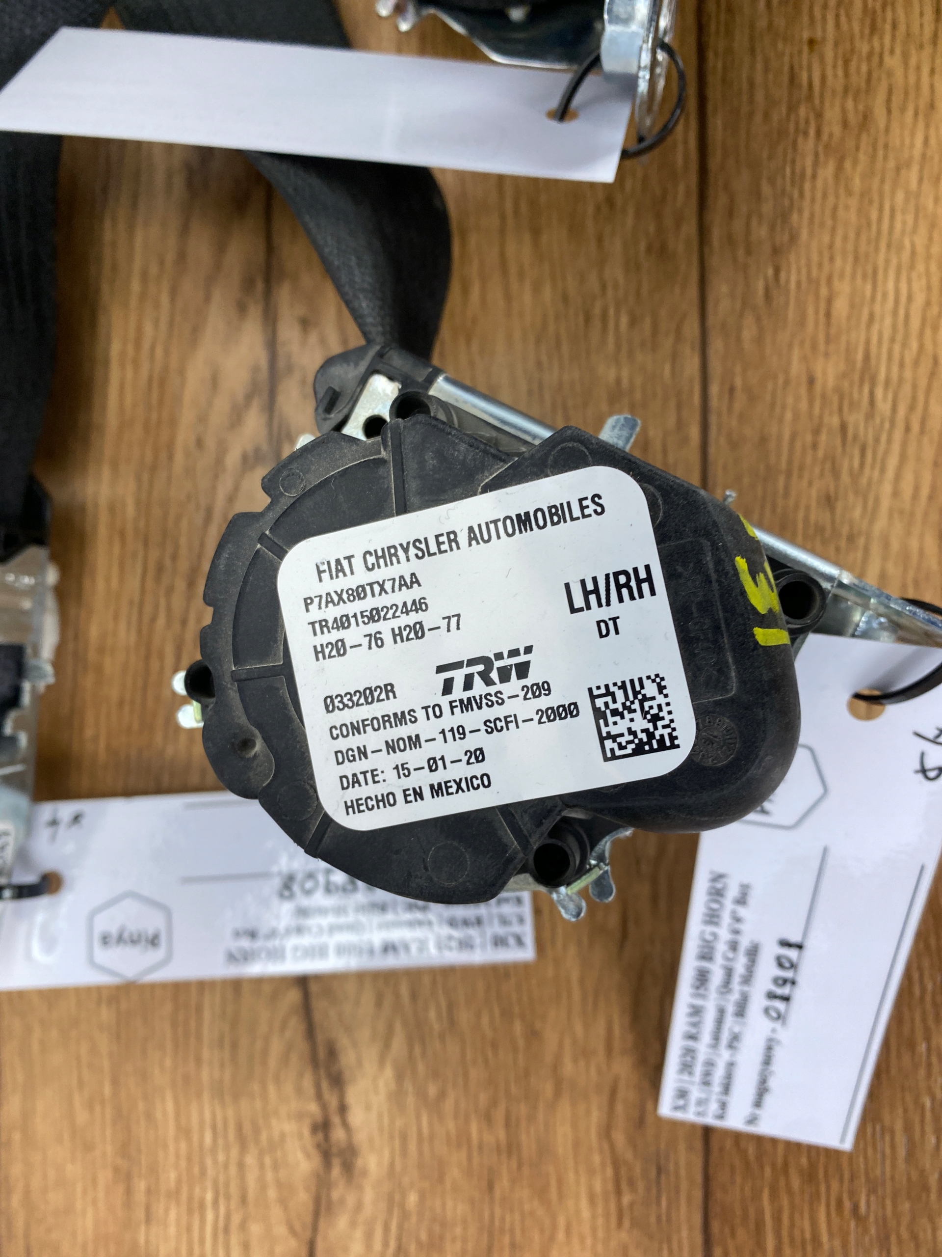 Gurten Sicherheits hinten heck Dodge Ram 1500 2019+ USA
