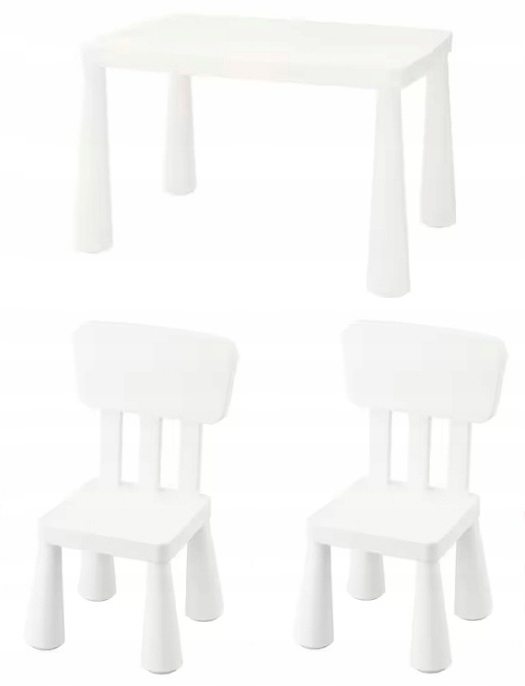 Ikea stolik dla dziecka Mammut 2 krzesła Mammut