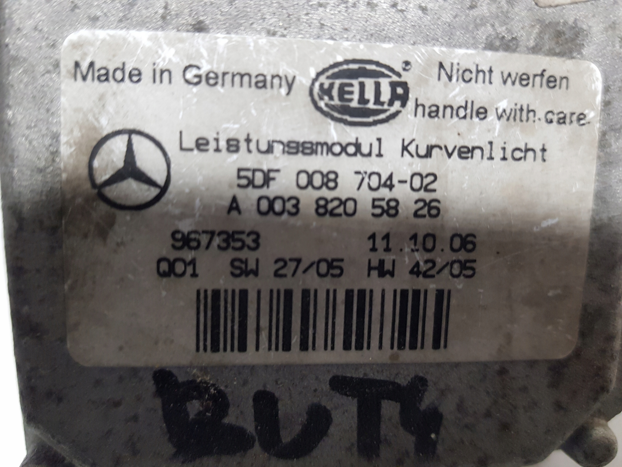 control unit XENON module steering MERCEDES ML W164 CLS W219 0038205826